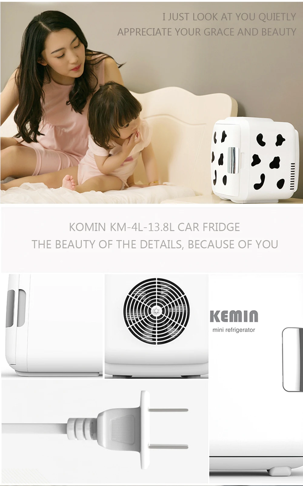 KEMIN 4L автомобильный мини-холодильник, мини-холодильник, Холодильный нагрев для использования, удерживайте и используйте в автомобиле, Портативный морозильник 12 В 220 В