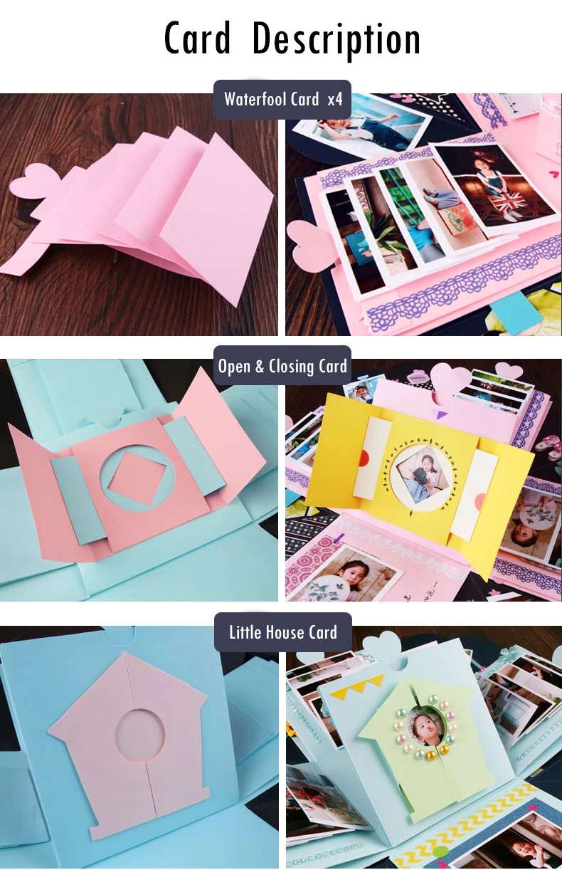 Самодельная Взрывная коробка Скрапбукинг DIY Фотоальбом на День святого Валентина Свадебная коробка День Рождения Вечеринка сюрприз Фестиваль подарочная коробка