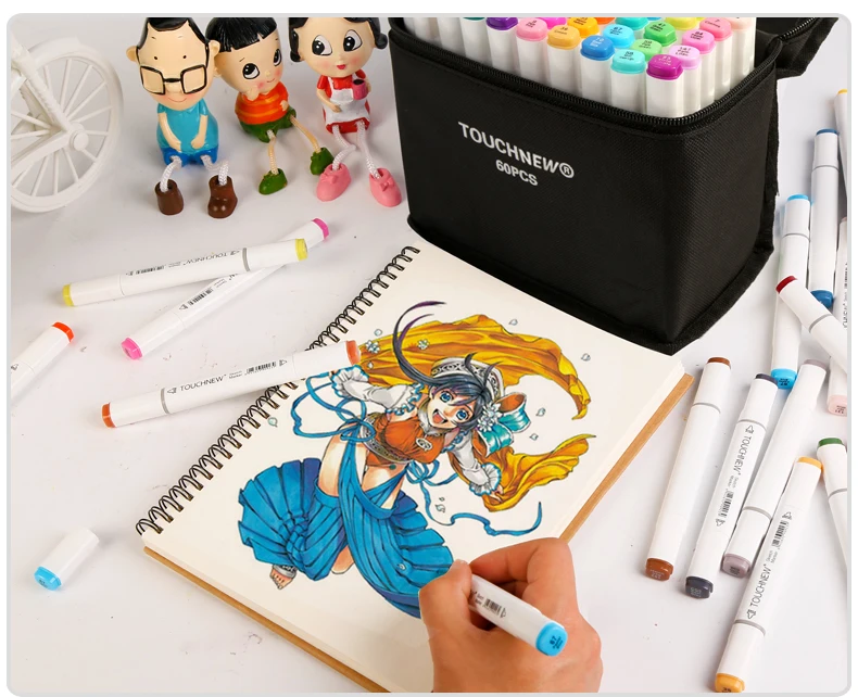 TOUCHNEW 6 generation of double head alcohol oil Mark pen 80 color student hand-painted suit | Канцтовары для офиса и дома