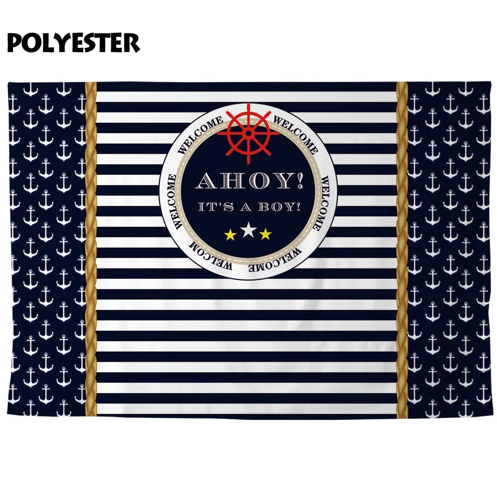 Allenjoy photo backdrop Anchor navigation stripe Holy Communion birthday photobooth photocall background new shoot | Электроника