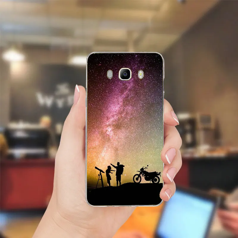 Силуэт человека небесно-одиночество Силиконовые чехлы ТПУ телефон для Samsung Galaxy J1