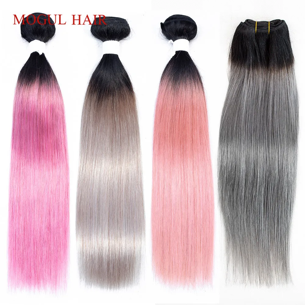 1 Piece Ombre Dark Grey Pink Rose Golden Silky Straight Hair Weave Bundle Remy Human Hair Extension 10-22 inch MOGUL HAIR jacqui rose jacqui rose 2 book bundle