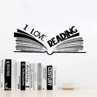 creative i love reading vinyl wall sticker for bedroom kids room decoration accessories art wall decals sticker mural