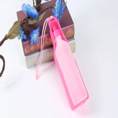 pink 1 шт Дорожная бутылка для воды, диспенсер, складная пластиковая питательная вода для собак, кошек, переносная уличная миска для щенка 250 мл 500 мл - Цвет: pink