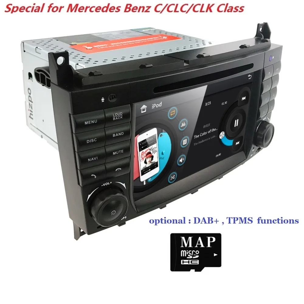 " автомобиль DVD Радио для Mercedes Benz c-класс W203 2004-2007 CLC W203 2008-2010 CLK W209 2005-2011 gps навигация USB RDS BT SD