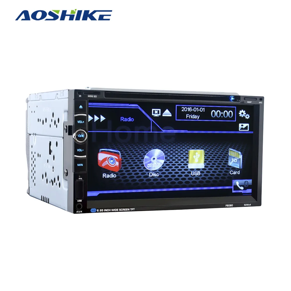 Автомобильный мультимедийный плеер AOSHIKE автомагнитола DVD MP5 GPS TFT 7 дюймов HD Bluetooth