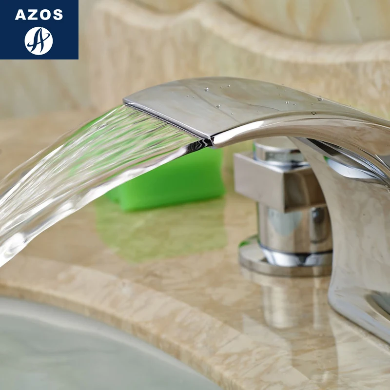 Смесители для раковины ванной комнаты на бортике Водопад смеситель горячей и