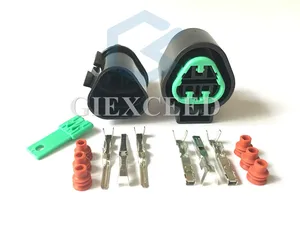 2 комплекта, 3-контактный разъем, гнездо для фары, гнездо для фары, гнездовой и наружный, для KIA