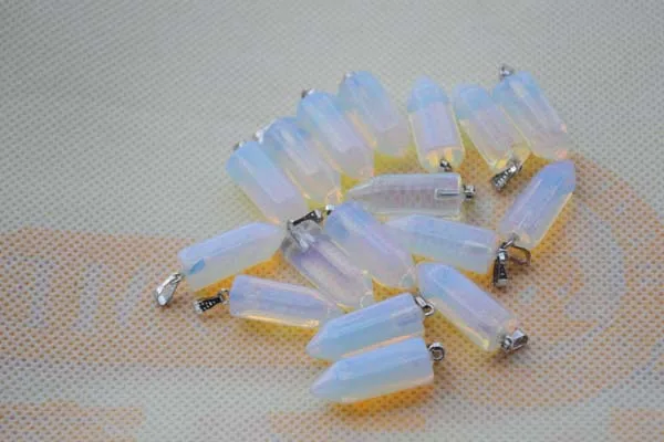 Природный Опалит опаловые шестигранные драгоценные камни заостренная