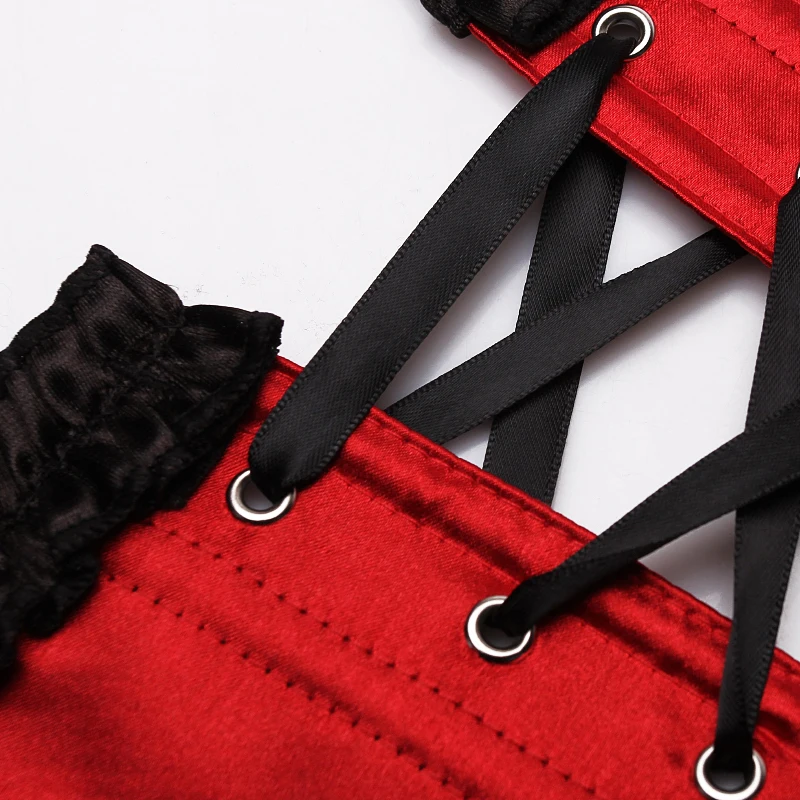 

Wechery Steampunk Corset Sexy lingerie Gothic Clothing Lace up Embroidery Corsets Corsage Bustiers Women Corselet Wait Trainer