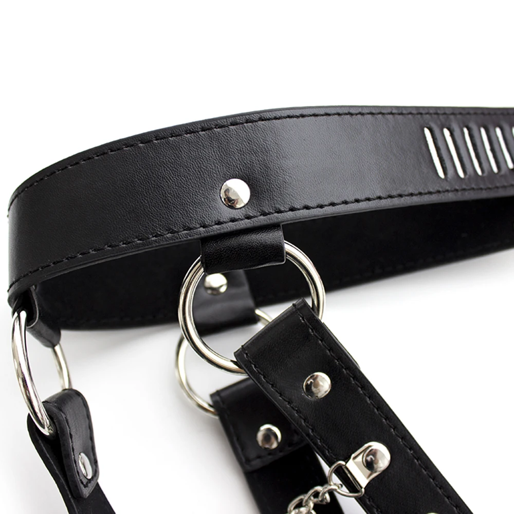 DOMI новые женские сексуальные Металлические цепи из ПУ наборы для бондажа игр