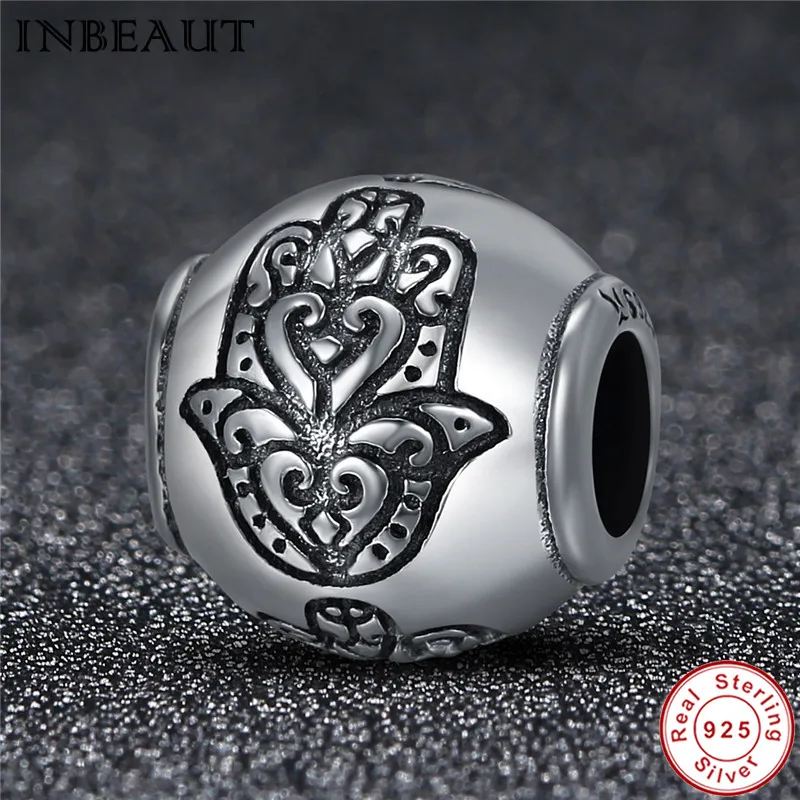 INBEAUT 100% Серебро 925 пробы ручная цепочка вера бусы для женщин древний S925 штамп Шарм