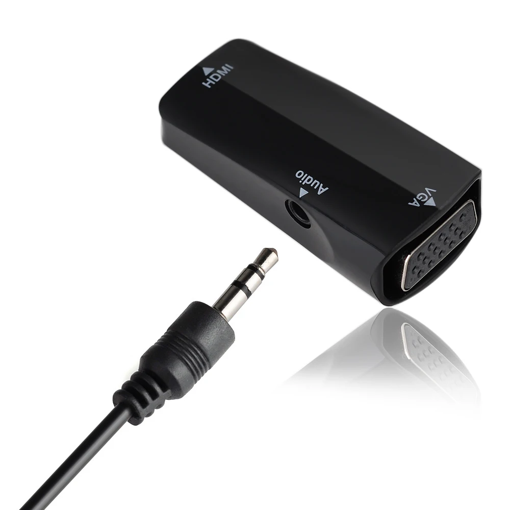 Микро hdmi женский на VGA видеоадаптера конвертер HDTV 1080 P тв 3.5 аудио для телевидения