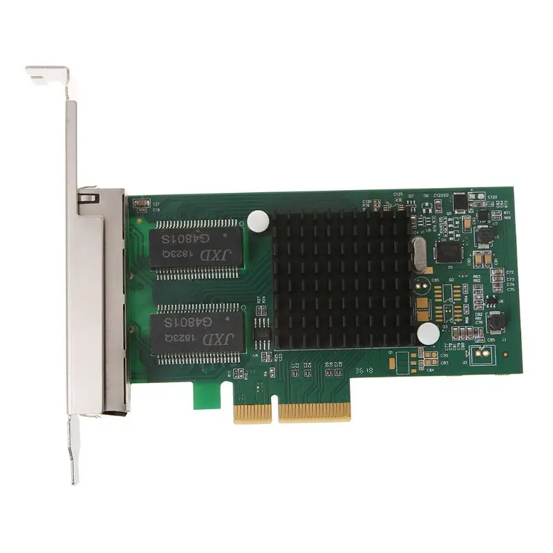 Intel I350-T4-QY чип PCI-Express PCI-E четыре RJ45 гигабитные порты серверный адаптер NIC