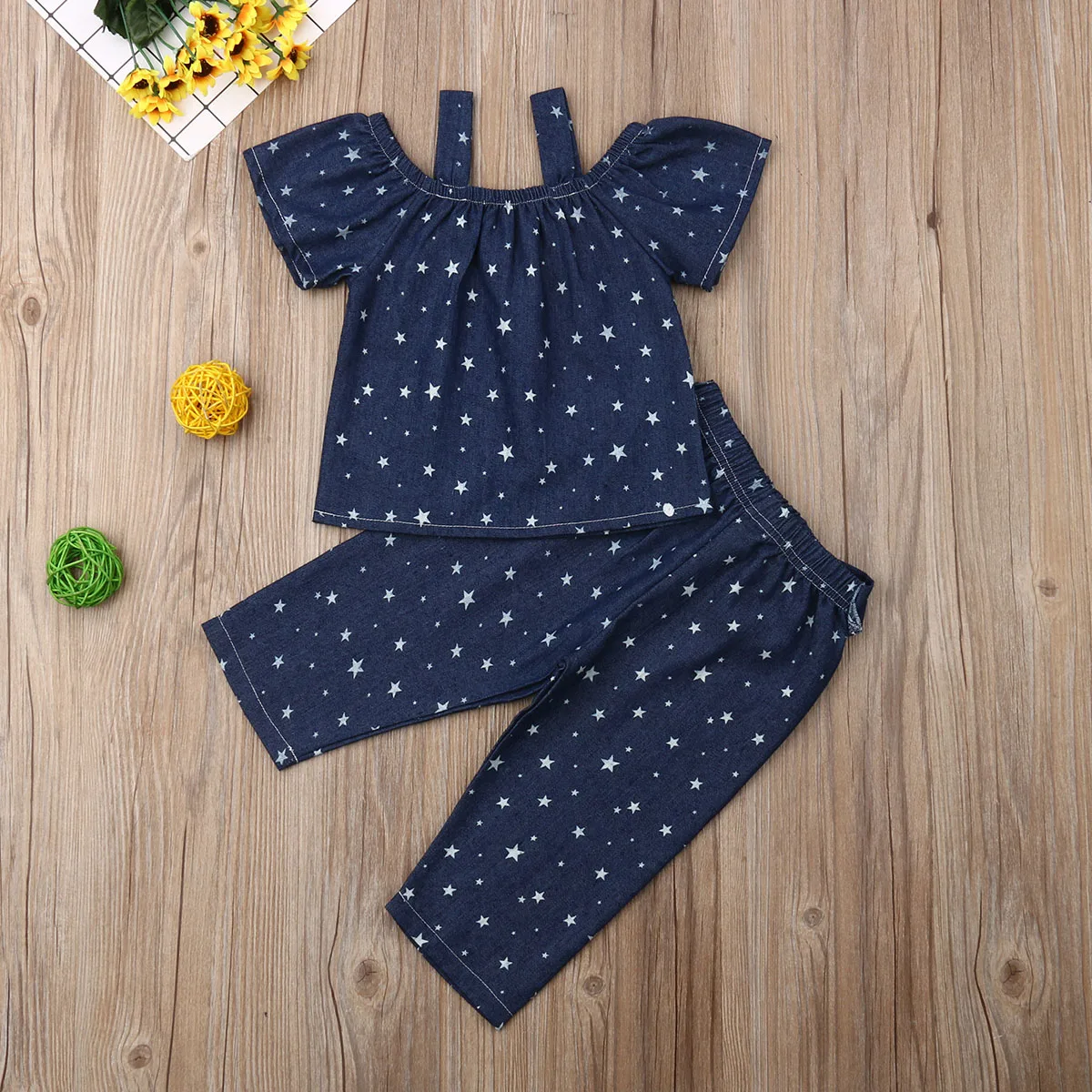 2 шт./компл. комплект детской одежды принцессы для девочек Повседневная джинсовая