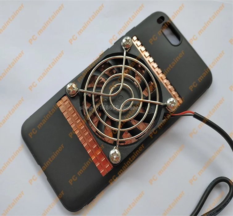 KOOLASON Diy мобильный телефон планшет ноутбук игра теплоотвод радиатор медный радиатор USB вентилятор чехол наборы