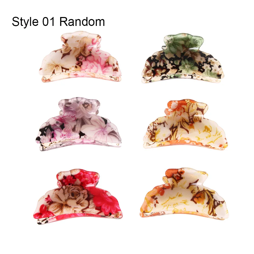Style 01 Random 1 шт., женские заколки для волос, заколка в виде банана, зажим в виде краба для девушек, заколка для волос, инструмент для укладки волос, случайный цвет - Цвет: Style 01 Random
