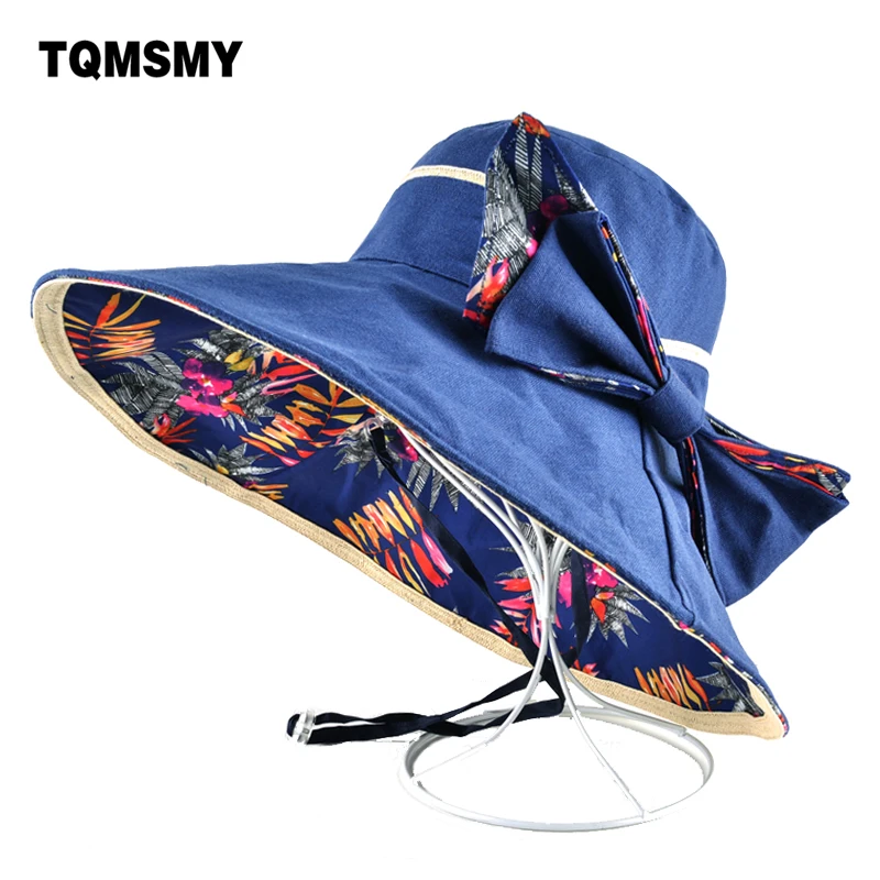 

2017 New Fashion hat summer hats for women sun cap Casual Bowknot visors Panama beach hat chapeu feminino Dual purpose caps