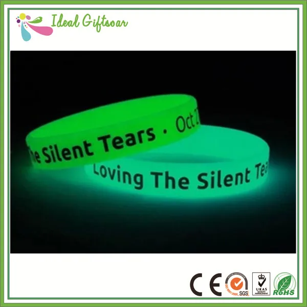 Флуоресцентный синий светящийся в темноте Силиконовый браслет baller | Украшения и