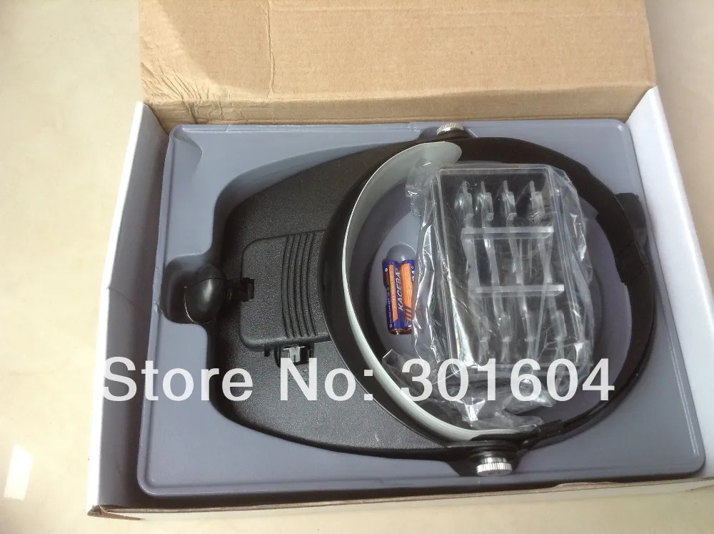 Free shipping Helmet magnifier 1.2X 1.8X 2.5X 3.5X LED head magnifying glass MG81001-A | Инструменты