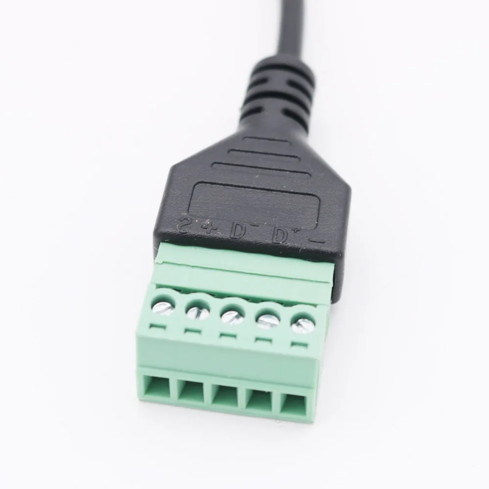 1 шт. 1FT USB 2 0 B штекер на 5 Pin винт с защитным разъемом без разъема разъем адаптера