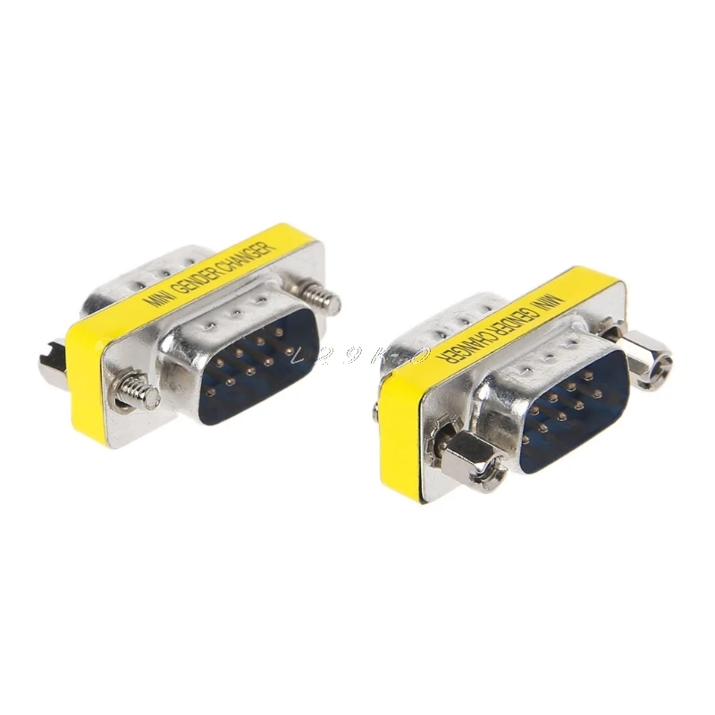 2 шт. DB9 мини адаптер смены пола 9Pin RS232 Com D-Sub штепсельный разъем VGA Connect | Компьютеры