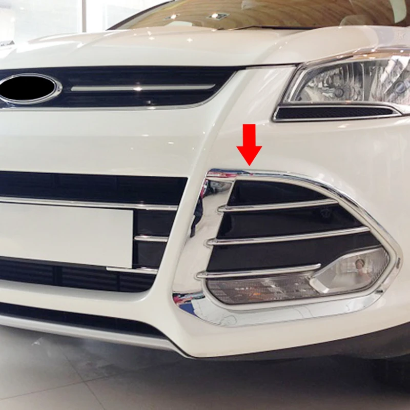 Автомобильный Стайлинг для Ford Kuga Escape 2013 2014 ABS Хромированная передняя
