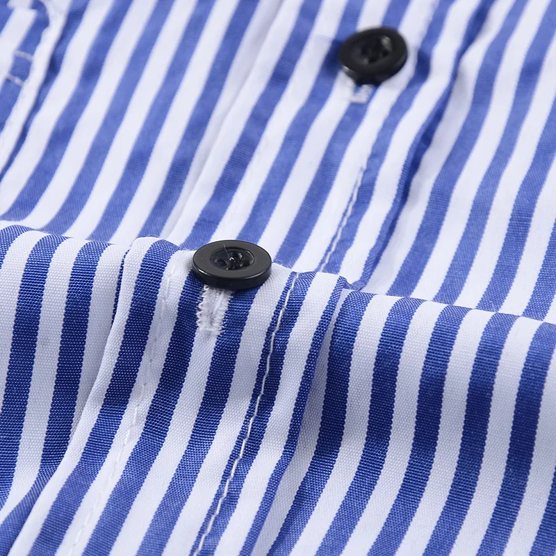 Плюс женская блузка полосатый отложной воротник с длинным рукавом Свободная