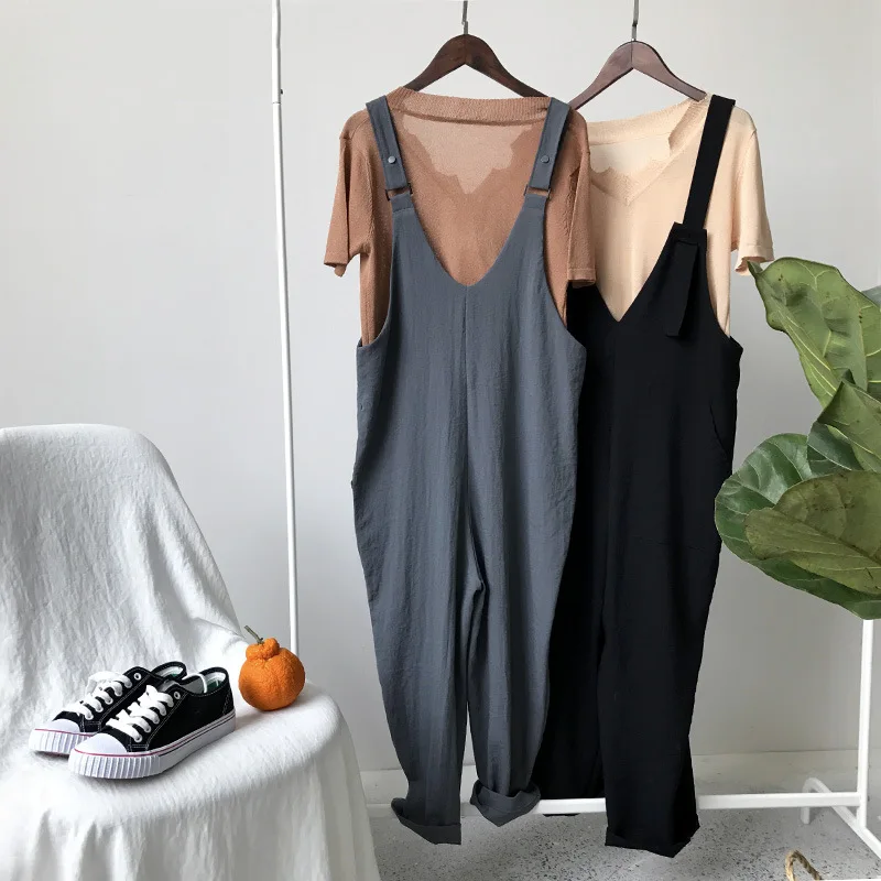 Летняя Новинка 2017 г. комбинезон женские Комбинезоны старинные карманы без