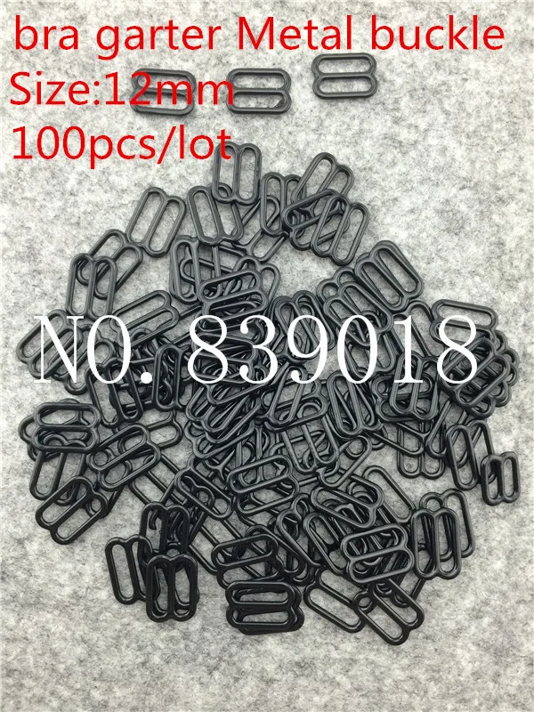 12 мм черный цвет 100 шт./лот дизайн бюстгальтер пряжки зажим ремешок держатели