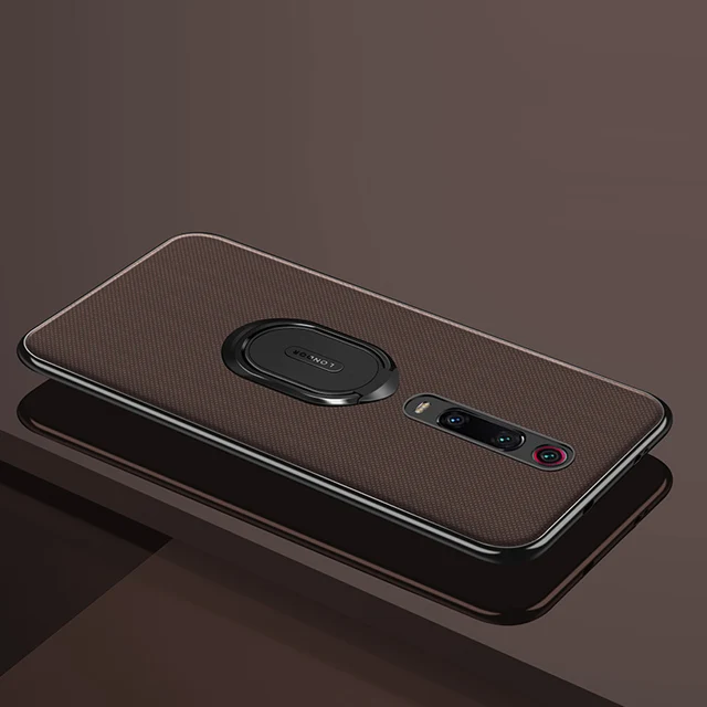 Xiaomi mi 9T Pro чехол роскошный кожаный мягкий силиконовый край задняя крышка защитный чехол для Xiao mi Red mi K20 чехол для телефона - Цвет: Темно-коричневый