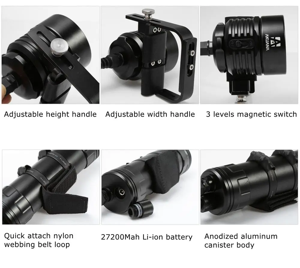 Ezdive дайвинг канистра свет 20 Вт кри из светодиодов начальной 1800 Lumens 3 уровней