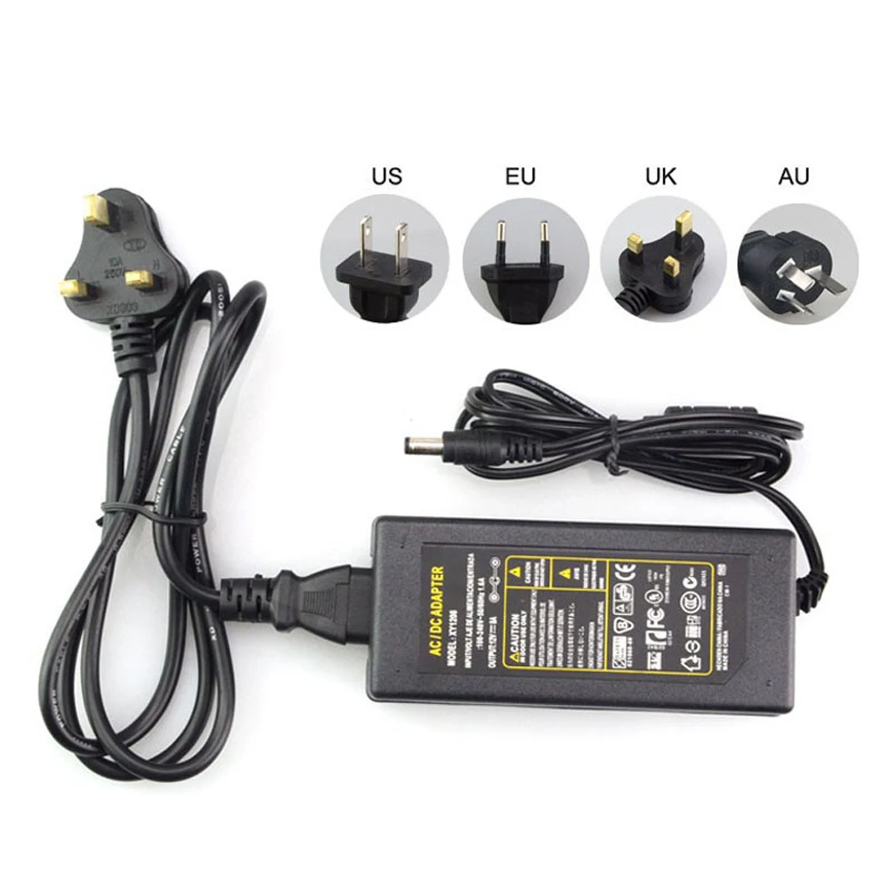 12V 1A 2A 3A 5A 6A 7A 8A 10A светодиодный Питание AC110-240V UK/US/EU/AU штекер адаптера для 2811 5050 3528 Светодиодные ленты светильник
