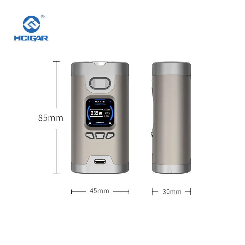 Оригинальный боксмод HCIGAR Wildwolf 235W TC двойной аккумулятор 18650 цветной TFT экран вейп