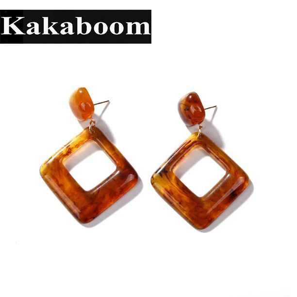 Kakaboom acrylic Ins popular simple style drop Earrings retro vintage classic all-match Punk fashion Jewelry Noble | Украшения и