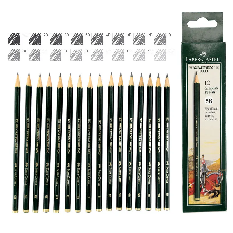 

Профессиональный деревянный скетч-карандаш 6H-8B, 12/16 шт., художественные Графитовые Карандаши для письма, дизайнерские Угольные карандаши, н...