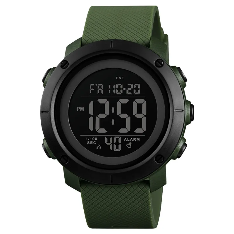 Army Green ABS Time Secret часы мужские водонепроницаемые спортивные студенческие цифровые наручные часы Молодежные светящиеся многофункциональные тактические часы - Цвет: Army Green ABS