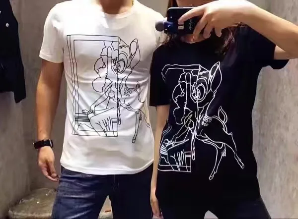 Новая модная футболка с абстрактным принтом унисекс рисунком оленя мужская