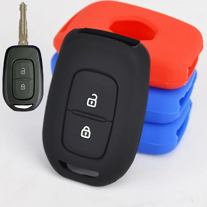 

2 Button Silicone Remote Key Fob Case Cover Fit For 2016 2017 Renault Duster Sandero Kwid Logan Clio Captur Laguna Scenic Master