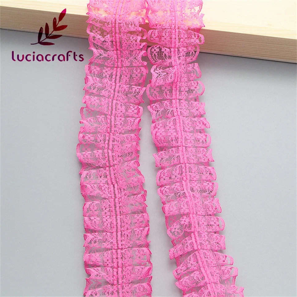 Lucia crafts 2y/5y 40 мм многоцветная кружевная отделка Лента ручной работы пэчворк пошив одежды «сделай сам» аксессуары для украшения головных уборов U0601