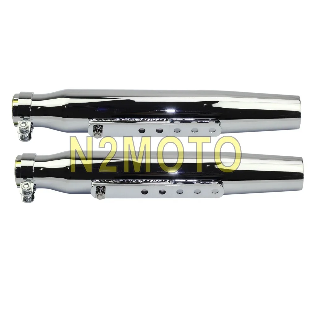 1 пара хромированный винтажный мотоциклетный конический глушитель выхлопной