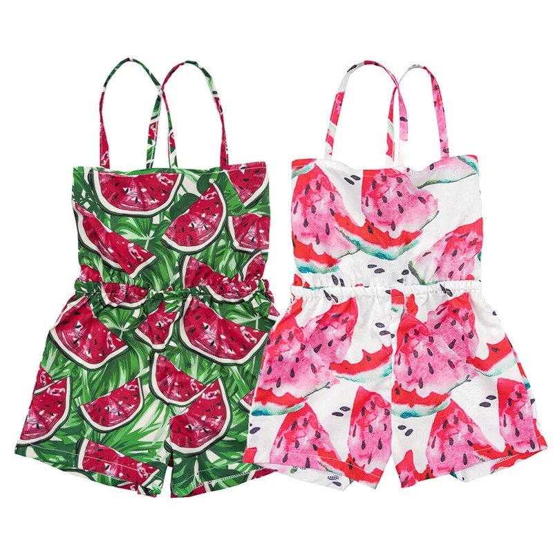 От 0 до 6 лет Летний милый детский комбинезон без застежки для маленьких девочек с