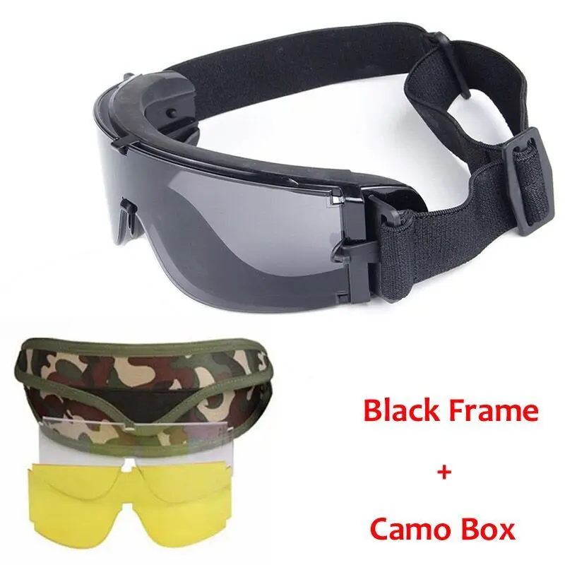 USMC Airsoft X800 антизапотевающие тактические велосипедные очки солнцезащитные для