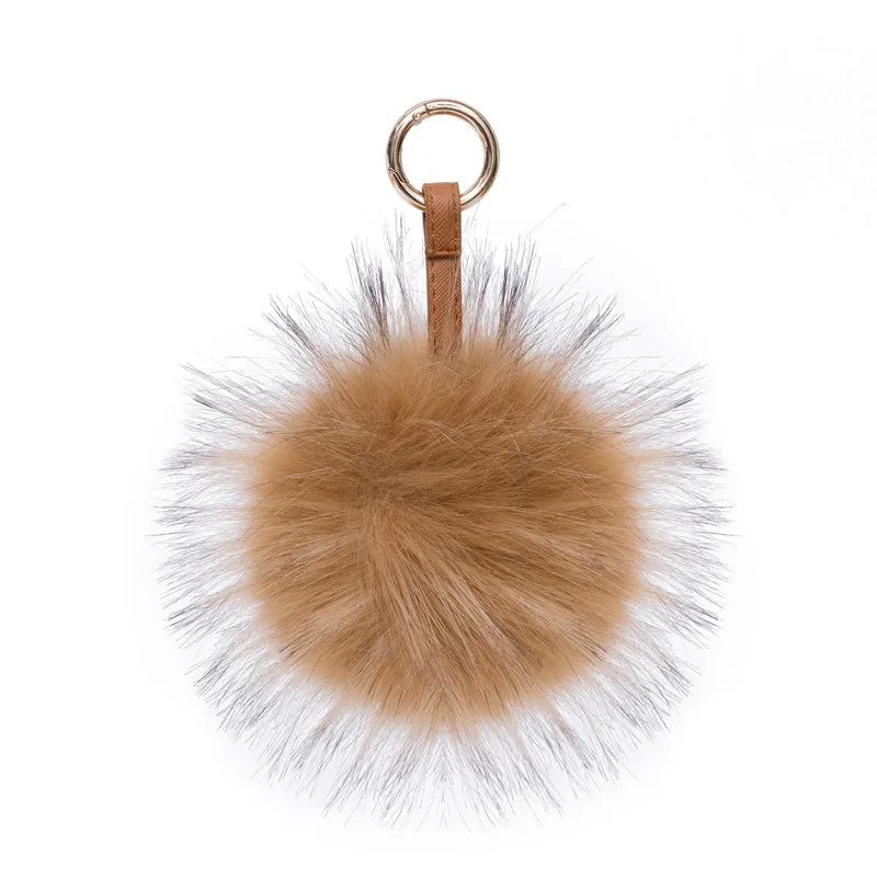 Брелок для ключей с большим меховым помпоном 13 см|key chain|keyring fluffyplush key ring |