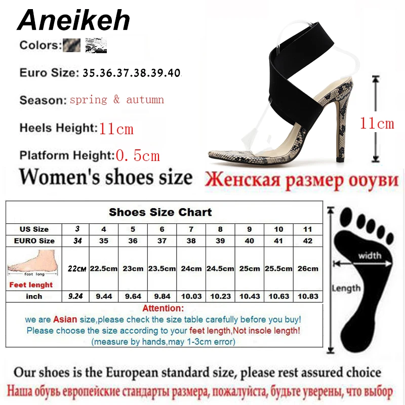 Aneikeh/женские босоножки из ПВХ+ эластичной ткани; обувь на высоком каблуке с открытым носком и ремешком на щиколотке; модные летние женские туфли-лодочки для вечеринок