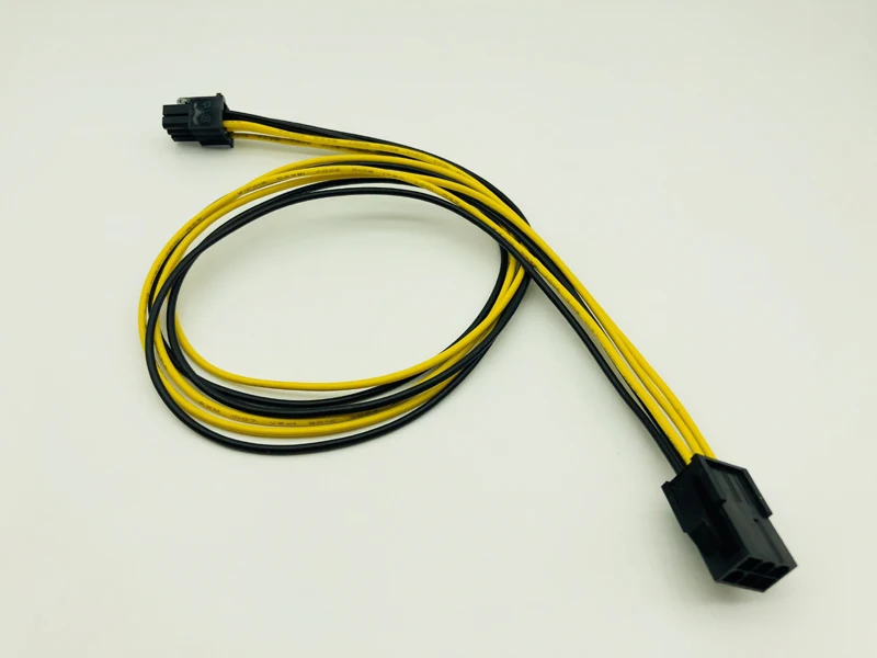 PCI E PCIE Express 6P Штекерный для 6Pin мужской видеокарты DIY Кабель питания 50 см BTC