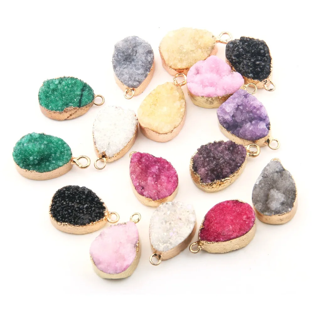 Wholesale 8 Color Water Drop Shape Crystal Natural Stone Pendant DIY for Necklace or Jewelry Making | Украшения и аксессуары