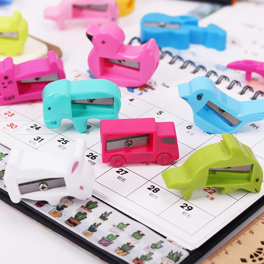 8 шт. кавайная точилка для карандашей в виде животных|animal pencil sharpener|sharpener cartoonpencil