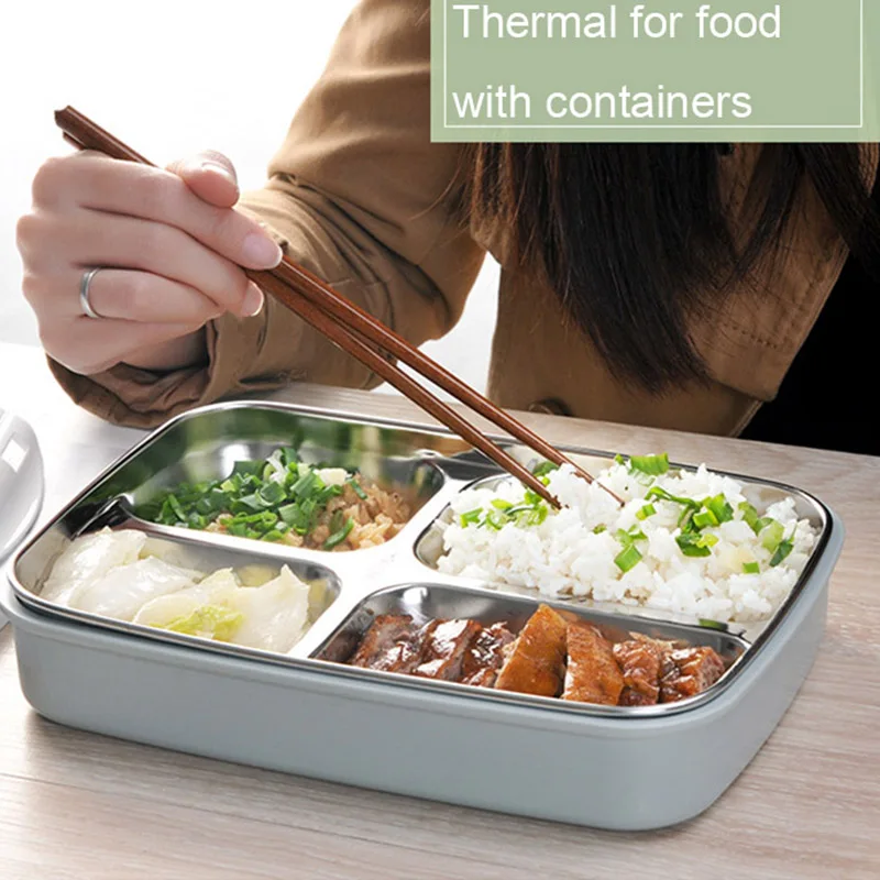 QuickDone Нержавеющая сталь обеда бенто Коробки герметичность может использоваться