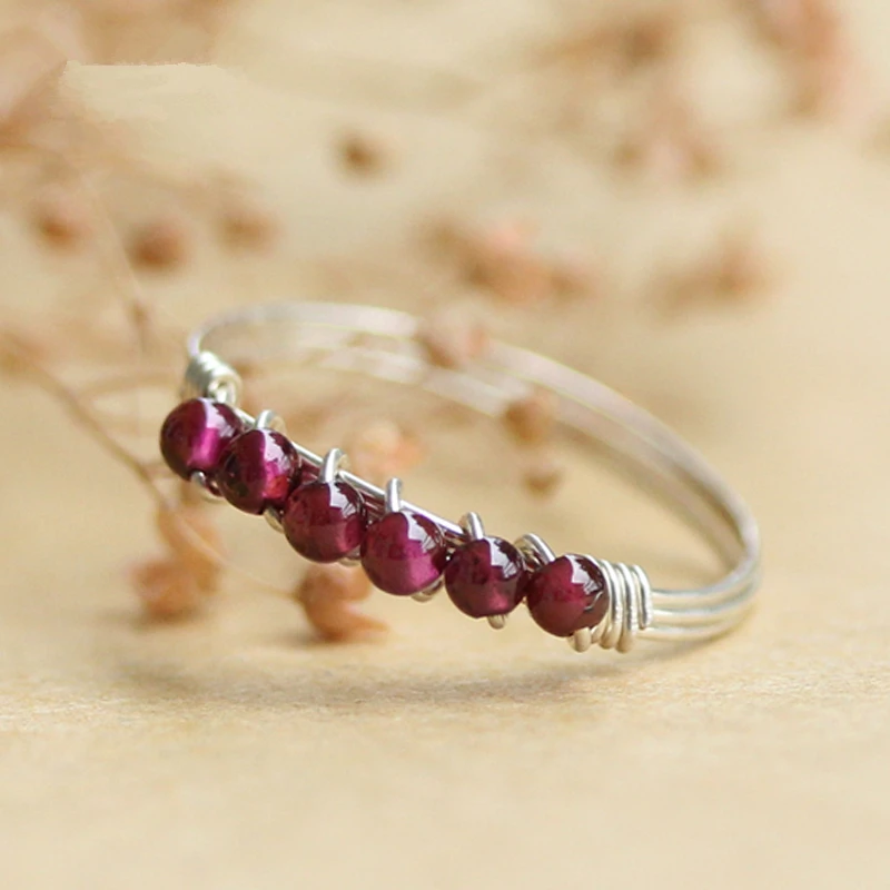 PINJEAS кольца с красной кровью простое кольцо ручной работы высокое качество